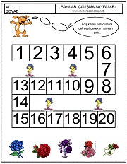 okul öncesi çocuklar için okul öncesi sayılar örüntü çalışmaları